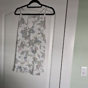 LOFT Floral Razerback Spaghetti Strap Tank